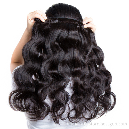 HIgh Quality Peruvian Hair Bundles 100%  Virgin Human Hair Body Wave Natural Black Hair Bundles